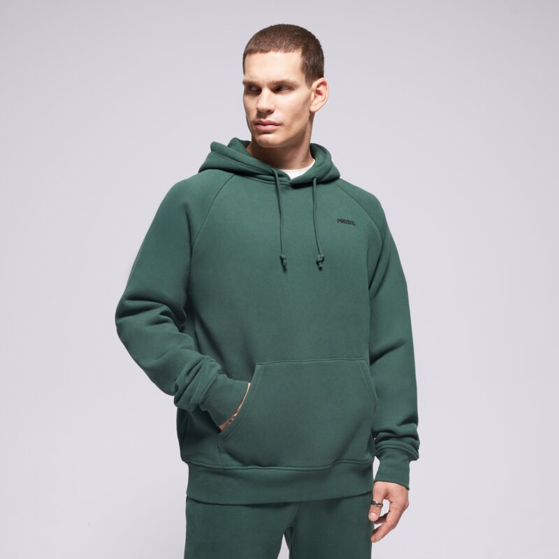 PROSTO DŽEMPERIS SU GOBTUVU HOODIE SKIZZLE WASHED GREEN