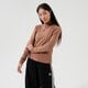 Moteriški marškinėliai NIKE MARŠKINĖLIAI W NSW ESSNTL   MOCK LS MARŠKINĖLIAI dd5882-256 spalva ruda
