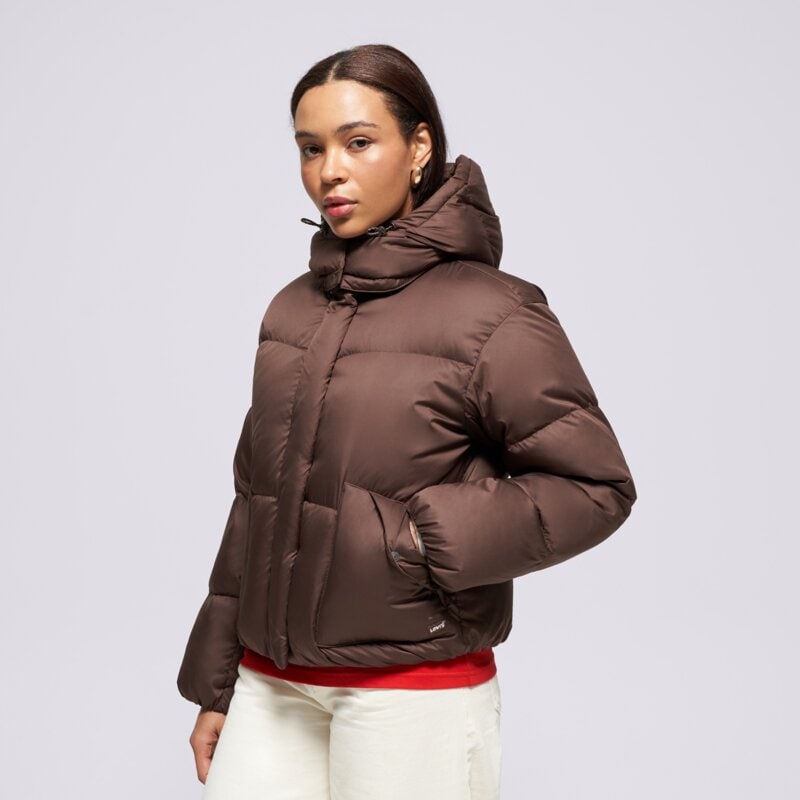 LEVI'S STRIUKĖ PŪKINĖ WESTERN BUBBLE SHORTIE BROWNS