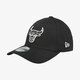 Vaikiška kepurė su snapeliu NEW ERA KEPURĖ MONOCHROME CHI BULLS BLK 80524519 spalva juoda