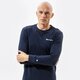 Vyriški marškinėliai CHAMPION MARŠKINĖLIAI LONG SLEEVE MARŠKINĖLIAI 214157bs501 spalva tamsiai mėlyna