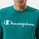 Vyriškas džemperis CHAMPION DŽEMPERIS CREWNECK SWEATSHIRT 214140gs040 spalva žalia