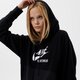 Moteriškas džemperis NIKE DŽEMPERIS SU GOBTUVU W NSW FLC HOODIE HTG dd5673-010 spalva juoda