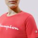 Moteriški marškinėliai CHAMPION MARŠKINĖLIAI CREWNECK MARŠKINĖLIAI 114780ps004 spalva koralinė