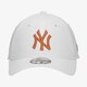 Vyriška kepurė su snapeliu NEW ERA KEPURĖ 940 NYY WHT NEW YORK YANKEES WHITOF 60240311 spalva balta