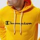 Vyriškas džemperis CHAMPION DŽEMPERIS SU GOBTUVU HOODED SWEATSHIRT 214138ys058 spalva geltona
