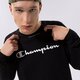Vyriški marškinėliai CHAMPION MARŠKINĖLIAI CREWNECK LONG SLEEVE MARŠKIN 218285kk001 spalva juoda