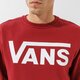 Vyriškas džemperis VANS DŽEMPERIS VANS CLASSIC CREW II vn0a456azbs1 spalva tamsiai raudona