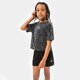 Vaikiški marškinėliai JORDAN MARŠKINĖLIAI ESSENTIALS SNAKE TEE GIRL 45b313-023 spalva juoda