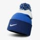 Vaikiška kepurė NIKE KEPURĖ  ŽIEMINĖ Y NK BEANIE SSNL POM ck2355492 spalva mėlyna