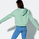 Moteriškas džemperis ADIDAS DŽEMPERIS CROPPED HOODIE MNT dh3131 spalva žalia