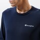 Vyriški marškinėliai CHAMPION MARŠKINĖLIAI LONG SLEEVE MARŠKINĖLIAI 214157bs501 spalva tamsiai mėlyna