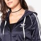 Moteriškas džemperis ADIDAS DŽEMPERIS SLIM FZ HOODIE bj8328 spalva tamsiai mėlyna