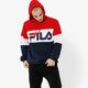 Vyriškas džemperis FILA DŽEMPERIS NIGHT BLOCKED HOODIE 687001g06 spalva tamsiai mėlyna