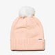 Vaikiška kepurė CONVERSE KEPURĖ  ŽIEMINĖ FUR POM KNIT 562421 spalva rožinė