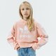 Vaikiškas džemperis ADIDAS DŽEMPERIS SU GOBTUVU CROPPED HOODIE GIRL h32339 spalva rožinė