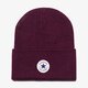 Vaikiška kepurė CONVERSE KEPURĖ TALL CUFF WATCHCAP KNIT 561387 spalva tamsiai raudona