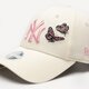 Moteriška kepurė su snapeliu NEW ERA KEPURĖ WMNS BUTTERFLY 940 NYY NEW YORK YANKEES 60358048 spalva rusvai gelsva