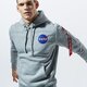 Vyriškas džemperis ALPHA INDUSTRIES DŽEMPERIS Z   KAPTUREM SPACE SHUTTLE HOODY 178317-17 spalva pilka