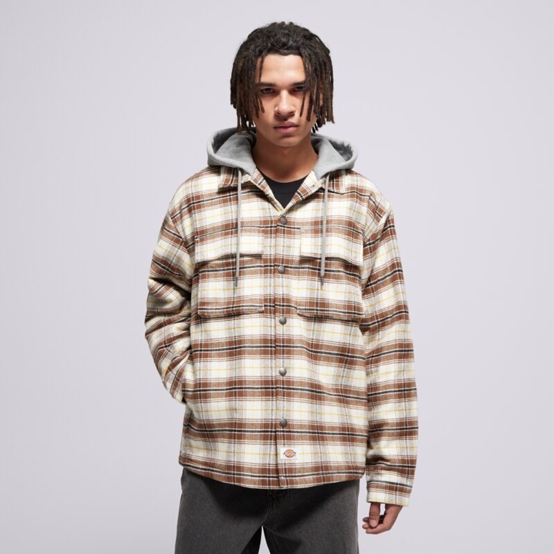 DICKIES STRIUKĖ EUSTIS HOODED FLANNEL SHACKET