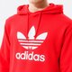 Vyriškas džemperis ADIDAS DŽEMPERIS SU GOBTUVU TREFOIL HOODY he9500 spalva raudona