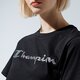 Moteriški marškinėliai CHAMPION MARŠKINĖLIAI LADY SHINE LOGO TEE 113863kk001 spalva juoda