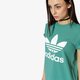 Moteriški marškinėliai ADIDAS MARŠKINĖLIAI SS TREFOIL TEE cv9892 spalva žalia