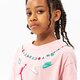 Vaikiški marškinėliai JORDAN MARŠKINĖLIAI BRAIDED JUMBO JM TEE GIRL 45b598-a6p spalva rožinė