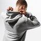 Vyriškas džemperis ADIDAS DŽEMPERIS SU GOBTUVU TREFOIL HOODIE ADICOLOR dt7963 spalva pilka