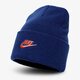 Vaikiška kepurė NIKE KEPURĖ  ŽIEMINĖ U NSW CUFFED BEANIE UTILITY ci3233-492 spalva tamsiai mėlyna