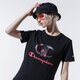 Moteriški marškinėliai CHAMPION MARŠKINĖLIAI LADY PRINTED LOGO TEE 113699kk001 spalva juoda