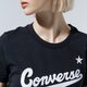 Moteriški marškinėliai CONVERSE MARŠKINĖLIAI WMN   NOVA CENTER FRONT LOGO TEE 10018268-a01 spalva juoda