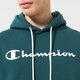 Vyriškas džemperis CHAMPION DŽEMPERIS SU GOBTUVU HOODED SWEATSHIRT 218282gs549 spalva žalia