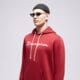Vyriškas džemperis CHAMPION DŽEMPERIS SU GOBTUVU HOODED SWEATSHIRT 219203rs508 spalva tamsiai raudona