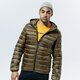 Vyriška žieminė striukė CHAMPION STRIUKĖ  ŽIEMINĖ HOODED JACKET 214869ml501 spalva rusvai žalsva