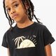 Vaikiški marškinėliai NIKE MARŠKINĖLIAI G NSW TEE SUN SWOOSH CROP GIRL dq4376-010 spalva juoda