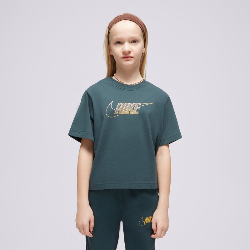 NIKE MARŠKINĖLIAI G NSW TEE BOXY METALLIC HBR GIRL