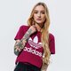 Moteriški marškinėliai ADIDAS MARŠKINĖLIAI TREFOIL TEE gd2433 spalva tamsiai raudona
