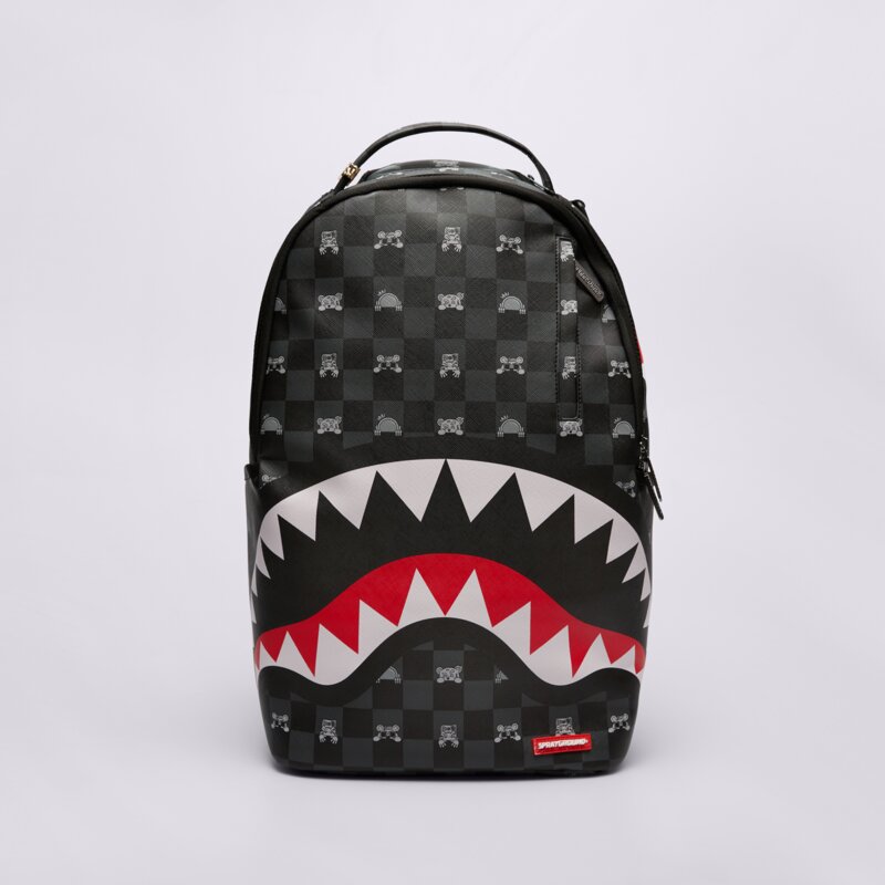 SPRAYGROUND KUPRINĖ PEEKING CHARACTER CHECK GREY BACKPACK