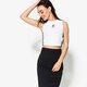 Moteriški marškinėliai ADIDAS CROP MARŠKINĖLIAI cy4746 spalva balta