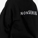 Moteriškas džemperis CONFRONT DŽEMPERIS NONSENSE HOODY cf19bld02002 spalva juoda