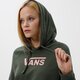 Moteriškas džemperis VANS DŽEMPERIS SU GOBTUVU FLYING V FT BOXY HOODIE vn0a4bg37wj1 spalva žalia