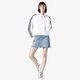 Moteriškas džemperis ADIDAS DŽEMPERIS CROPPED HOODIE WHT dx2321 spalva balta