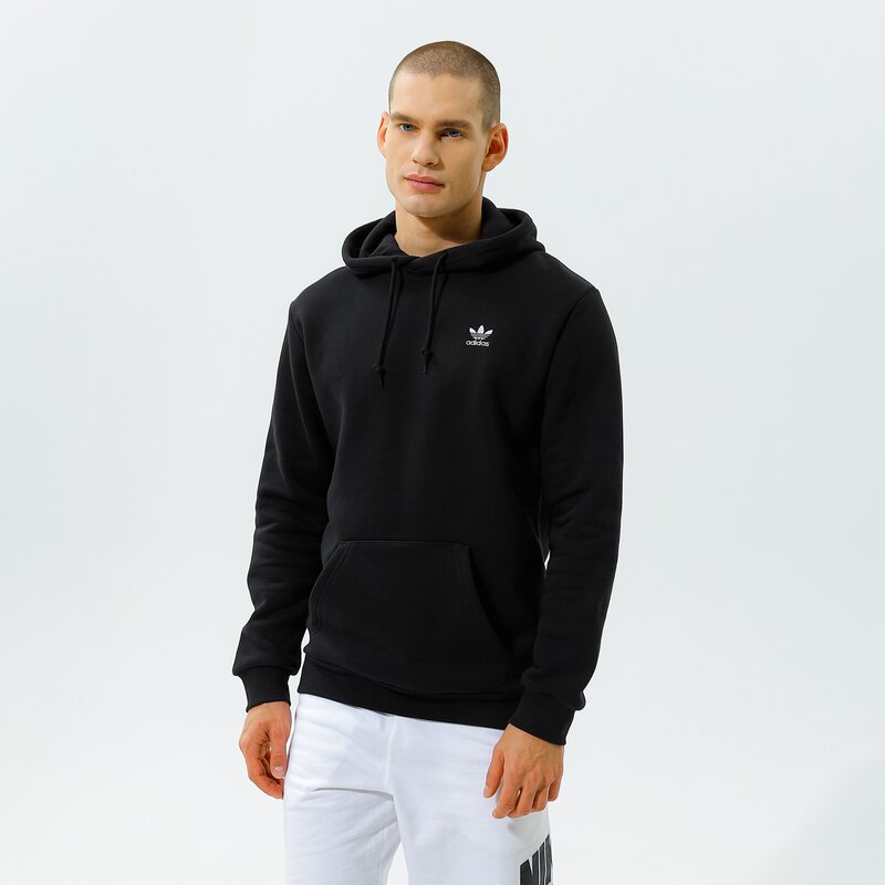 ADIDAS DŽEMPERIS SU GOBTUVU ESSENTIAL HOODY | H34652 | JUODA | 59,99 € |  Džemperiai | ✪ Sizeer.lt ✪