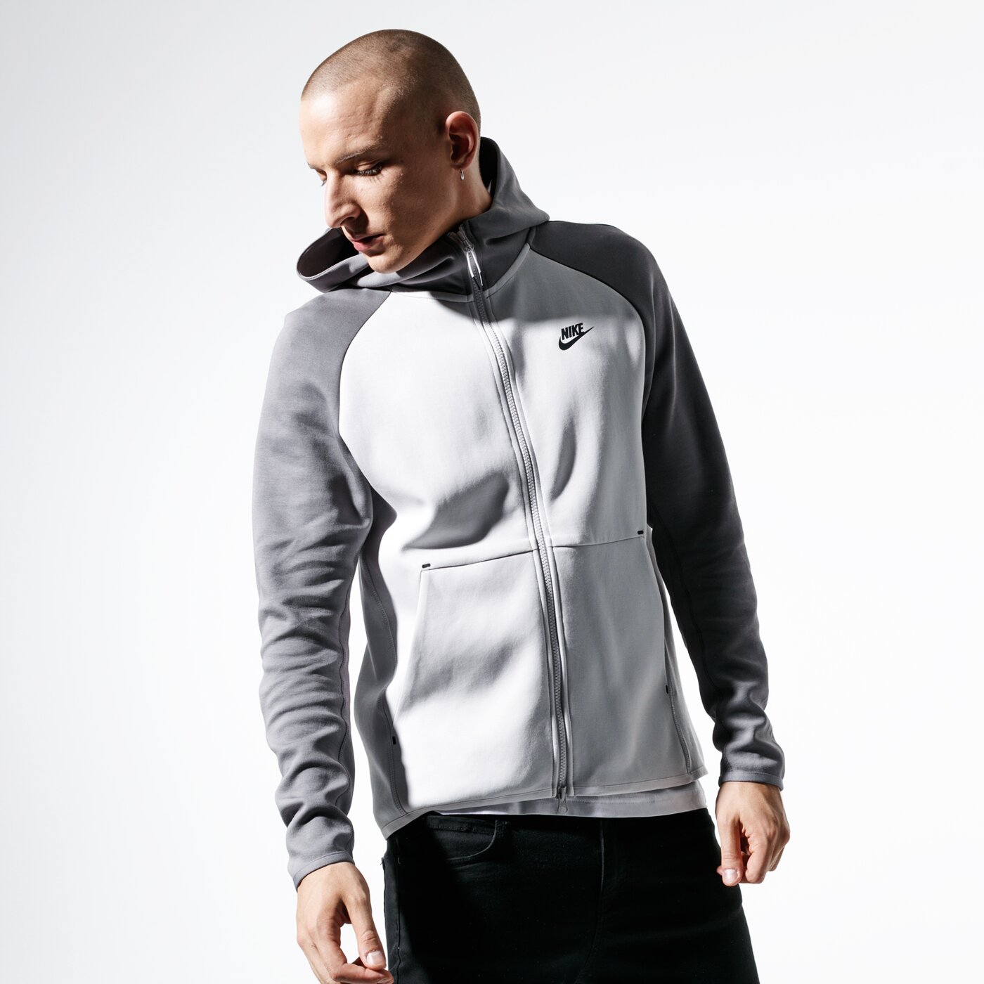nike nsw tch flc hoodie fz