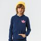 Vaikiškas džemperis ADIDAS DŽEMPERIS SU GOBTUVU HOODIE BOY h22639 spalva tamsiai mėlyna