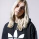 Moteriškas džemperis ADIDAS DŽEMPERIS SU GOBTUVU TRF HOODIE fm3307 spalva juoda