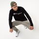 Vyriški marškinėliai CHAMPION MARŠKINĖLIAI CREWNECK LONG SLEEVE MARŠKIN 218285kk001 spalva juoda