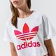 Moteriški marškinėliai ADIDAS MARŠKINĖLIAI CROP TEE h20482 spalva balta