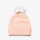 Vaikiška kepurė CONVERSE KEPURĖ  ŽIEMINĖ FUR POM KNIT 562421 spalva rožinė